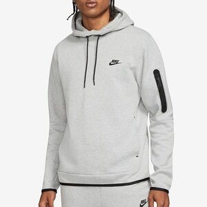 Nike Sportswear Tech Fleece Men's Small Grey Black Pullover Hoodie